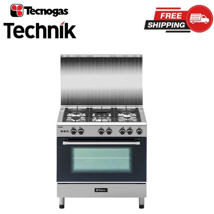 Tecnogas Technik 80 cm 5 Gas Burners Cooking Range TFG8050CRVSSC