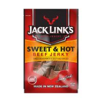 Jack Link’s Sweet &amp; Hot Beef Jerky 50g แจ็คลิงค์ สวีต แอนด์ ฮอต บีฟ เจอกี้ (เนื้อวัวอบแห้งรสหวานและเผ็ด) 50 กรัม (1757)