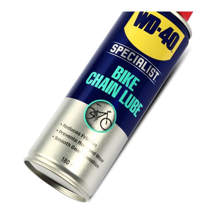 wd-40-bike-chain-lube-180ml-สเปรย์หล่อลื่นโซ่-ประสิทธิภาพสูง-เหมาะกับทุกสภาวะการใช้งานทั้งพื้นแห้งและเปียก-ยืดอายุโซ่