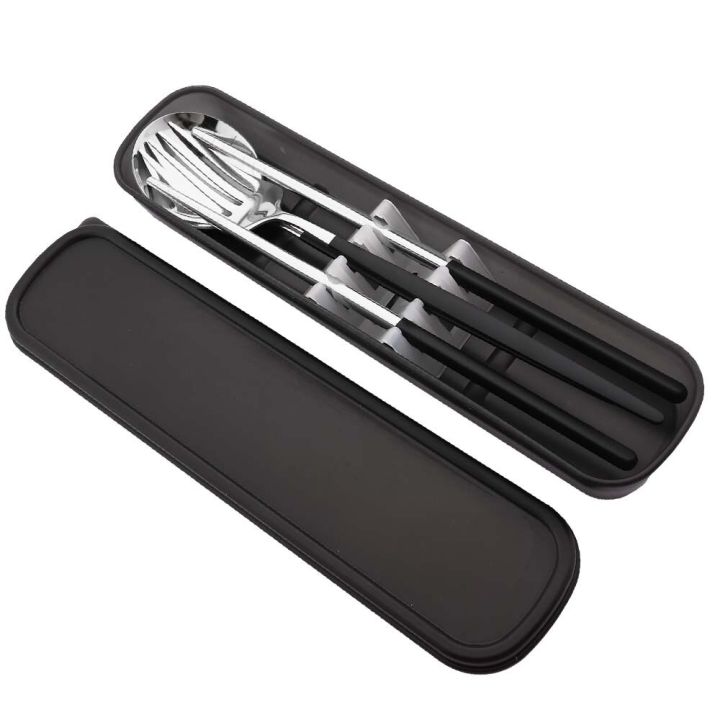 4pcs-black-gold-dinnerware-set-travel-camping-cutlery-set-flatware-fork-spoon-chopsticks-with-cake-stainless-steel-tableware-set-flatware-sets