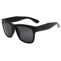 Unisex Sports Outdoor Square Frame Sunglasses Black + Grey