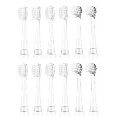 12PCS for Seago Children Sonic Electric Toothbrush Battery Power Waterproof IPX7 Toothbrush Replacement Head Replaceable Dupont Brush Head