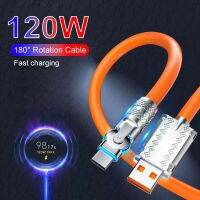 120W 6A Super Fast Charge Type-C Liquid ซิลิโคนสาย USB สายชาร์จเร็ว Android สายข้อมูล Bold สาย iPhone For 14 14Plus 13 13Pro MAX 12 11 X XR 8 7 6 5 พร้อมการส่งข้อ สายไอโฟน สาย USB-C
