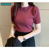 COD DSFERTRETRE Good Quality Women Knitted Top Women Top 圆领针织短袖T恤