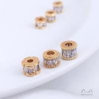 ต่างหูเม็ดกลมเซอร์คอนวงล้อลูกปัดฉนวนกันความร้อนสี BaoJInBao 14 K จี้สร้อยคอไหปลาร้ากำไล DIy ทำด้วยมือพร้อมลูกปัด-Z1