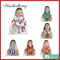 Haimeikang ใหม่แฟชั่นผู้หญิง Headdress Catcher Dream Headband Feather พู่ลูกปัด Hairband Headwear Hippie Party