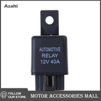 Asahi Motor 12V 40A รีเลย์รถยนต์4 pins SPST ALARM Relay with RELAY SOCKET