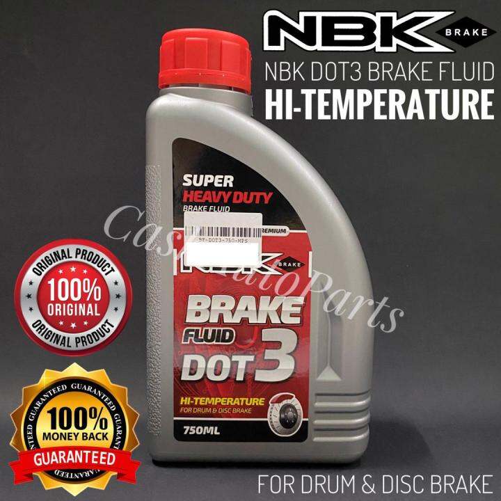 ORIGINAL NBK DOT 3 Brake Fluid 750ml Ready Stock (For Drums & Disc