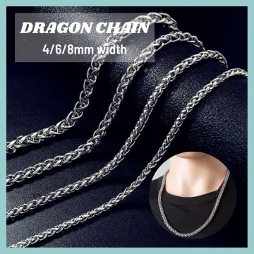 THE MEN THING Chain for Men - Pure Titanium Steel Or Alloy 3D Silver Cuboid  Vertical Bar Pendant for Men & Boys