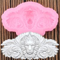 3D Craft Scroll Leaves Border Silicone Molds Lion Cupcake Topper Fondant Cake Decorating Tools Candy Chocolate Gumpaste Moulds Bread  Cake Cookie Acce