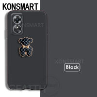 KONSMART 3D หมีซิลิโคนสำหรับ OPPO A58 A78NFC A78 A38 4G 2023เคสปลอกโทรศัพท์มือถือของเหลวแบบนิ่ม OPPOA58 NFC