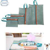 RICHARDCOT 4pcs/set กระเป๋าเดินทางสำหรับกระเป๋าเดินทาง เรียบร้อยดี เสื้อผ้าสำหรับเด็ก กระเป๋าจัดระเบียบของ กระเป๋าเก็บของสำหรับเดินทาง ที่แขวนแขวน ถุงตาข่ายเดินทาง