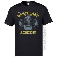 Fallout T60 Academy Game Tshirt Mens Cotton Fabric T Shirts Funny Teeshirts Print Gildan