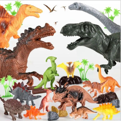 เซตไดโนเสาร์ของเล่น จูราสสิคเวิลด์จำลอง ไดโนเสาร์ของเล่นเด็ก ไดโนเสาร์ตกแต่ง ไดโนเสาร์จำลอง (1เซต 32ชิ้น)