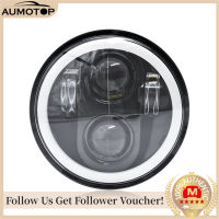 AUMOTOP ไฟไฟหน้า LED กับสูง/ต่ำ5-3/4นิ้ว5.75มอเตอร์ไซค์ Inch DRL สัญญาณเลี้ยวลำแสงสูง/ต่ำ5.75นิ้ว