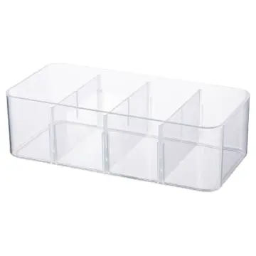 4/8 Grids Clear Acrylic Organizer Underwear Socks Drawer Storage Box  Cosmetic Makeup Divided Closet Organizer Storage Case