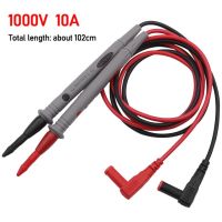 หัววัดมัลติมิเตอร์แบบดิจิทัล10a 1000V ปลายเข็มปลายแหลมสายซิลิโคนอ่อนทดสอบตะกั่วแบบสากลสำหรับอุปกรณ์วัดไฟฟ้าทดสอบ Led