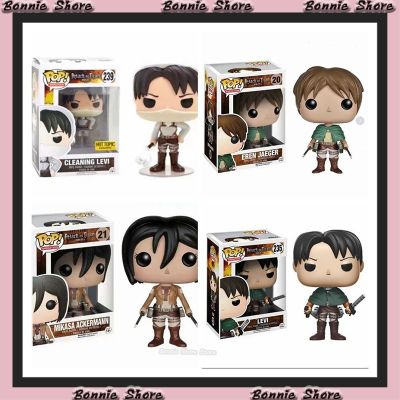 15cm Attack On Titan Pop Anime Figures Artfx J Figma Levi Ackerman Eren Jaeger Action Figurine Pvc Model Ornaments Toy Kids Gift