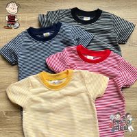 COD  ❂KIDS เสื้อเด็กแขนสั้น Size S-XL อายุ 1-8 ปี ลายทาง ผ้าคอตตอน เสื้อยืดเด็กใส่ได้ทั้งเด็กชายและเด็กหญิง (STR2)♙