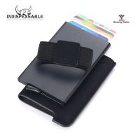 【Layor shop】ที่ใส่บัตร Rfid ที่ขาดไม่ได้กระเป๋าสตางค์เงิน Slim Mini Item Men Smart Wallet Vintage Business Edc Cardholder For Bank Cards