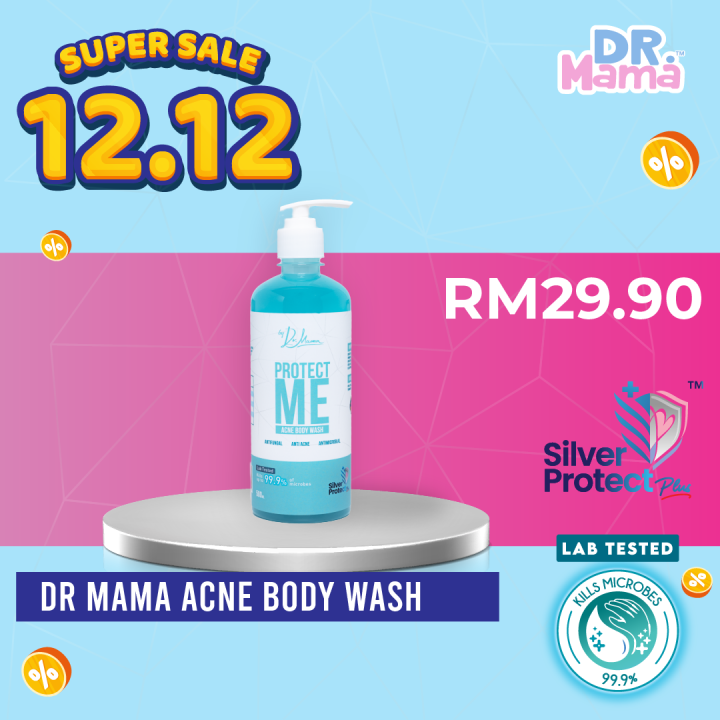 Dr.Mama Acne Body Wash with Silver Ion Technology (500ml) Anti Fungal