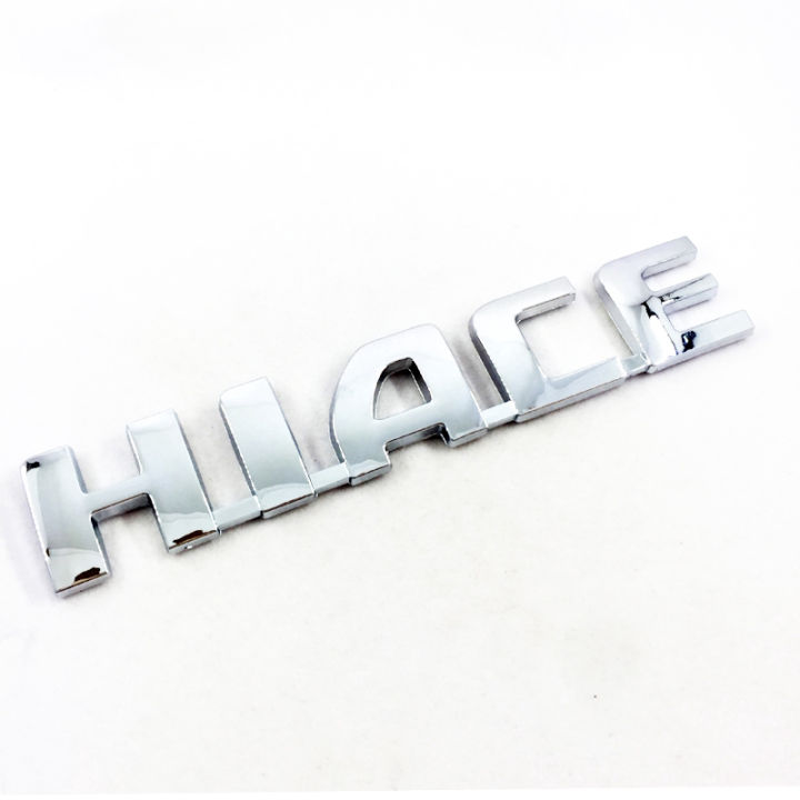 1 X Abs Chrome Hiace Logo Car Auto Side Rear Trunk Emblem Sticker Badge 