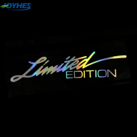 สติกเกอร์แฟชั่นภาษาอังกฤษขนาด16*4ซม. สติ๊กเกอร์รถยนต์สร้างสรรค์จำนวนจำกัดสติ๊กเกอร์ตกแต่งตัวถังรถยนต์รูปลอกเลเซอร์สะท้อนแสง