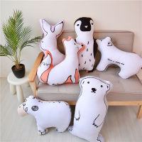 Animal Shaped Decorative Pillow Zoo Fox Plush Sofa Cushions Gift Animals Forest Rabbit Stuff Head Pillow Cute Modern Office Toy