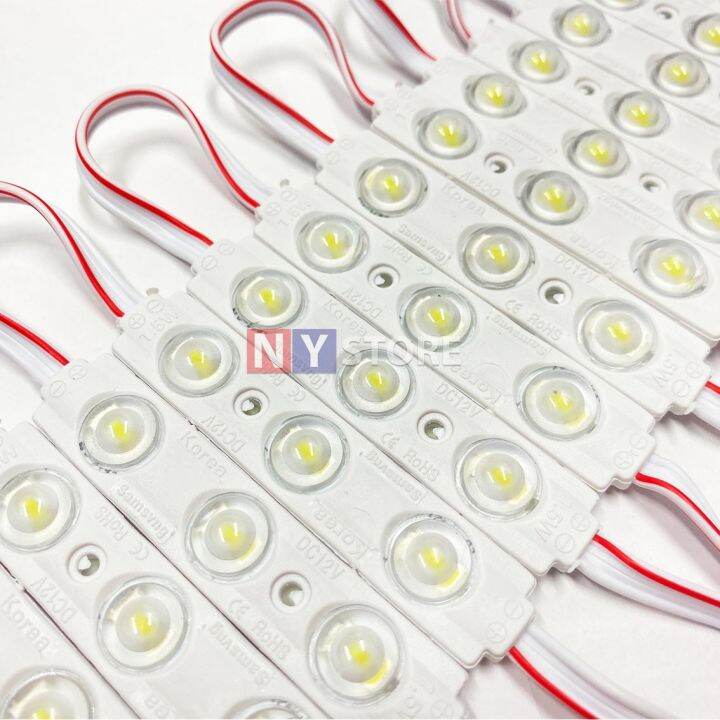 1เส้น20ชิ้น-led-dc12v-1-5w-5630-led-module-3เม็ดไฟ-6500k-3200k-ไฟป้ายอักษรณ์-ไฟงานป้าย-โมดูลตู้ไฟ-lighting-หลอดไฟled-ขนาด69x14-ประกัน1ปี