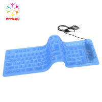 109-key Usb Silicone Soft Keyboard Waterproof Wire Control Portable Flexible Foldable Keyboard Compatible For Windows Vista