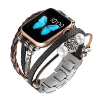 สายนาฬิกาโลหะสำหรับนาฬิกา Apple รุ่น8 7 6 Se 5 4 3 2สร้อยข้อมือแบบอัลตร้าสำหรับ IWatch 49มม. 45มม. 41มม. 40มม. 38มม. 44มม. สายรัดข้อมือ