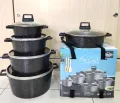 🌹READY STOCK🌹 UAKEEN VK-240 PREMIUM - 10 Pcs Die Cast Granite Cookware Coating Germany Brand Set Periuk Anti Lekat Viral. 