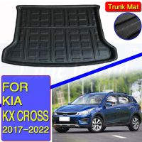 ผ้ายางปูท้ายรถหลังแผ่นรองกระโปรงหลังรถขนส่งสินค้าสำหรับ KIA KX CROSS 2017 2018 2019 2020 2021 2022ถาดป้องกันพื้นพรมกันโคลนแผ่นเตะ