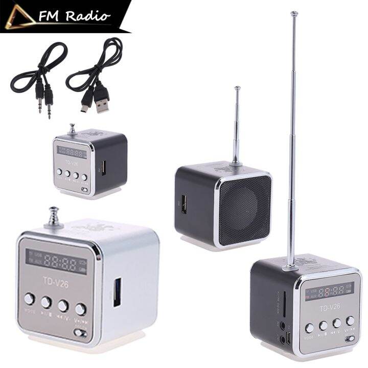 TDV26 Mini Radio Receiver With USB Portable Speakers With Fm Radio