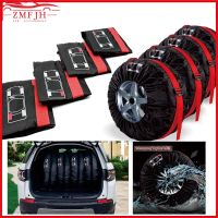 【CW】 New Car Spare Tire Cover 4PCS 13-20Inch Polyester Tires Storage Carrier Tyre Protector Dustproof