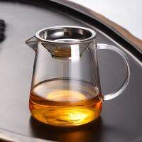 [COD] Thickened fair cup glass tea filter one set heat-resistant divider large teapot sea kung fu accessories