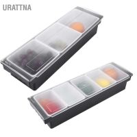 ~ URATTNA Seasoning Box with Lid Bar Condiment Holder Fruit Case Dispenser Milk Tea Shop Accessory