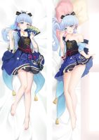 (ปลอกหมอนเท่านั้น) 2WAY /Wt Genshin Impact Kamisato Ayaka Dakimakura Cover Double-Side Fullbody ปลอกหมอน Peachskin Otaku ปลอกหมอนที่นอน