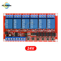 6ช่องโมดูลรีเลย์5โวลต์12โวลต์24โวลต์สูงต่ำระดับไกด้วย Optocoupler แยกรีเลย์โหลด AC 250โวลต์10A DC 30โวลต์10A