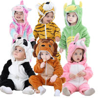 Winter Baby Rompers Panda Newborn Clothes Baby Girls Boys Romper Infant Clothing Jumpsuit Toddler Baby Costumes Unicorn Pajamas