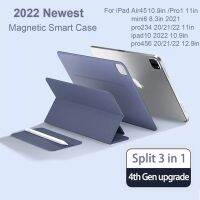 สำหรับ Ipad Pro 12.9 2020-2022 Pro 11 2020 Capa Mini 6 2022 3 In 1ฝาครอบแม่เหล็กเคสสำหรับไอแพด Air 5 10.9 10Th Split Funda