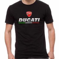 เสื้อยืดพิมพ์ลายแฟชั่น เสื้อยืดแขนสั้น ผ้าฝ้าย 100% พิมพ์ลาย Ducati Bike Motorcycle Racing MotoGP ขนาดใหญ่ สําหรับผู้ชาย  RQAF