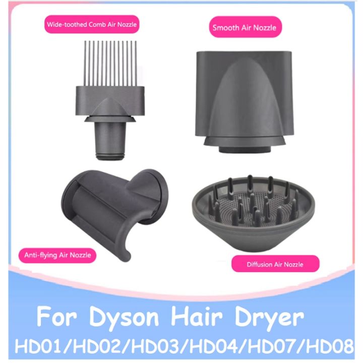 For Dyson Supersonic Hair Dryer Smoothing Nozzle Anti-Flying Nozzle Wide  Tooth Comb Diffuser Nozzle Styling Attachment 