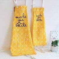 Yellow Geometric Pattern Apron Women Men Adult Children Bibs Home Cooking Baking Shop Cleaning Apron Kitchen Accessory 46101 Aprons