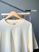 เสื้อยืด Oversize &amp;lt;สีครีม CREAM&amp;gt; ผลิตจากผ้า Cotton 100%