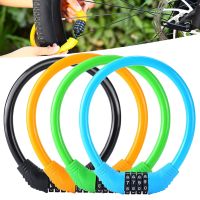 【cw】 Bicycle Lock Portable 4 Digit Password Mountain Bike Combination Rings Lock Smart Anti theft Lock Securitys Bicycle Cable Lock 【hot】