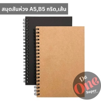 สมุดโน๊ตสันห่วง PP เส้นตาราง/มีเส้น/กริด สมุดถนอมสายตา 80 แผ่น