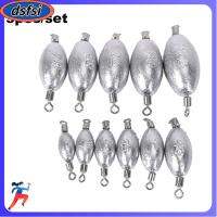 DSFSI 5PCS Round Shot น้ำหนัก Line Sinkers Hook Connector หยด ตะกั่วตกปลาตก รูปมะกอก Sinker