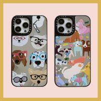 【Art Dog】casetify เคสโทรศัพท์มือถือ tpu กันกระแทก พร้อมกระจกแต่งหน้า สําหรับ  13 Pro Max 12 11 Pro Max XR XR XS Max 6 7 8 Plus SE2020 13 12 14max 14