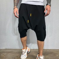 Hip Hop Streetwear กางเกงขาสั้นผู้ชาย Sweatpants กางเกงขาสั้นผ้าฝ้ายฟิตเนสผู้ชาย Jogger Sweatpants แฟชั่นผู้ชาย Casual Cargo กางเกงกางเกงชาย...